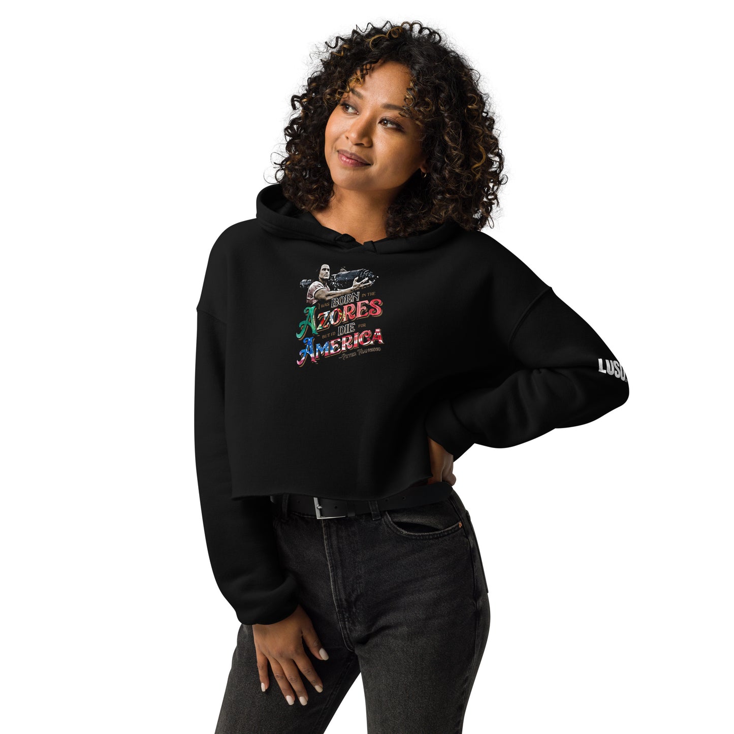Born in the Azores Crop Hoodie
