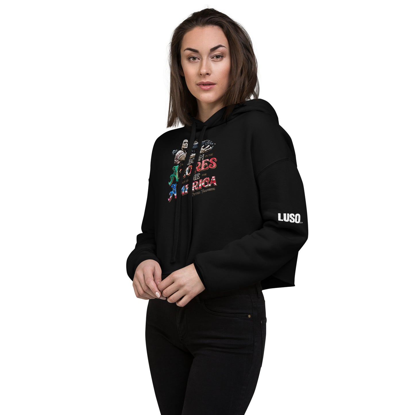 Born in the Azores Crop Hoodie